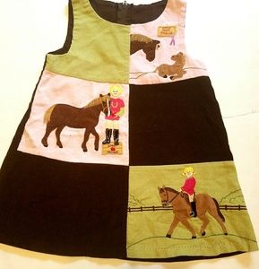 Girl’s Corduroy Dress with Horse Patches❤️❤️
